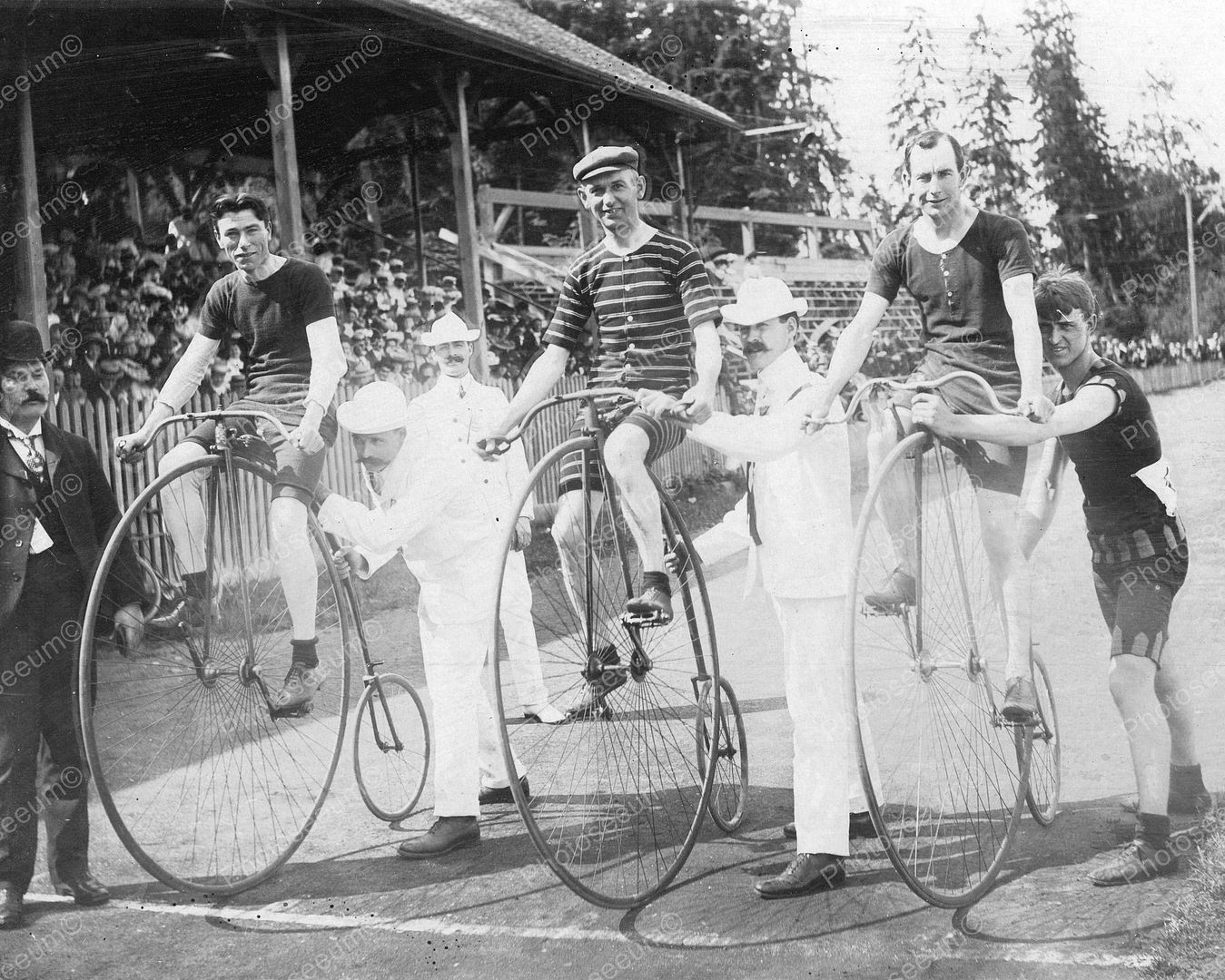 High Wheel Bike Race 1902 Vintage 8x10 Reprint Of Old Photo Photoseeum